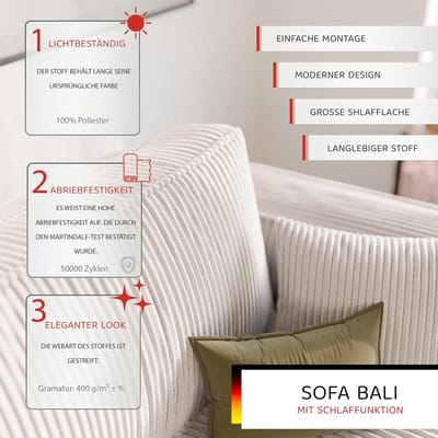 Luxe Uitschuifbare Slaapbank – Beige – 200x155 cm – Fluweel – Industrohome