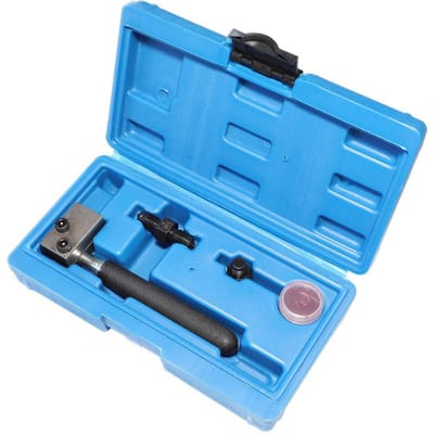 Professionele remleiding dubbele flare gereedschapsset met opbergdoos voor 316  4,75 mm pijp afneembaar blauw