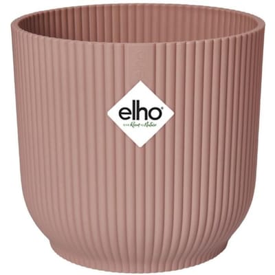 Elho Vibes Fold Rond 25 - Bloempot voor Binnen - 100% Gerecycled Plastic - Ø 25,0 x H 23.0 cm - Delicaat roze
