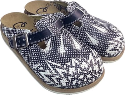 GOBY Clogs met Patroon – Handgemaakt – Premium Kwaliteit – Maat 42
