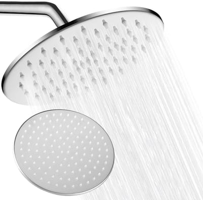 Dailygoods- Douchekop 24cm Hoge Druk - Regendouche - Douchekop met Slang - Douchekop met Filter - Verstelbare Hoek - Roestvrij Staal 304 - Regen Douchekop
