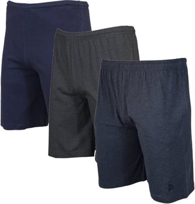3-Pack Donnay - Ess. joggingshort (Roy) - Sportshort - Navy/Charcoal-marl/Deep blue-marl (591) - maat XL