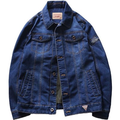 Denim Jas Grote Maat Casual Werkkleding Denim Jas Jas 2XL black