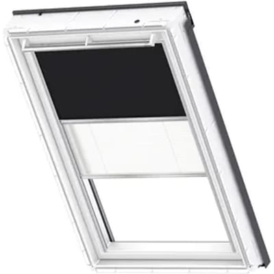 Velux Verduisterend Rolgordijn Dfd C02 3009s - Manueel - Zwart En Wit