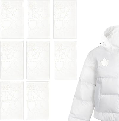 Reparatiepatches - Jasstickers Kledingreparatie - Kleding Herstellen - Zelfklevend Waterdicht - 10 stuks - Wit