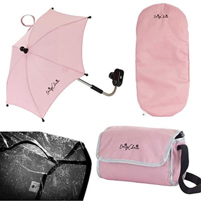 Accessory pack for Daisy Chain doll pram (Classic Pink)