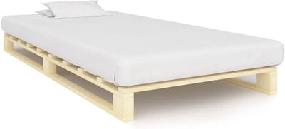 Bedframe Pallet - Ledikant Hout - Slaapkamer Inrichten - Massief Grenenhout - 100x200 cm - Houtkleur