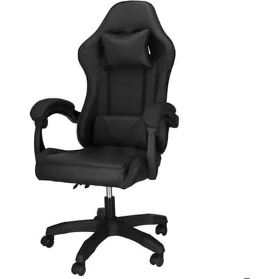 Fauteuil de Gaming - SPRINGOS - Ergonomique - Réglable en Hauteur - Avec Appui-Tête et Repose-Pieds noir