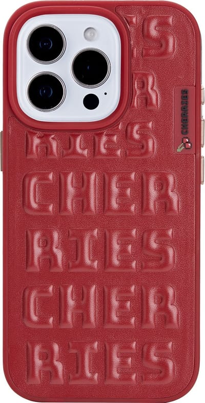 CHERRIES telefoonhoesje voor iPhone 14 - Hoesje met Koord - Schokbestendig - Lanyard - Rood - Cherries Geur