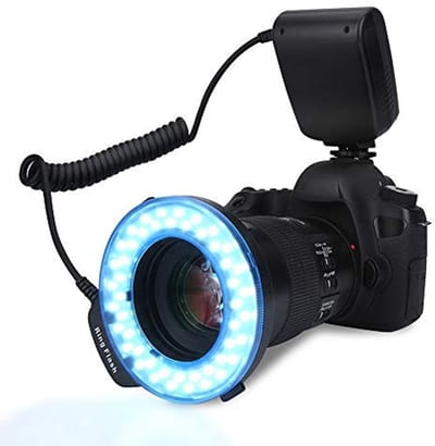 Dailygoody - Lcd-ring DSLR-licht - Draagbare led-ringflitser - 7 helderheidsmodi - Fotografie - Flitslichtfilters - Geschikt voor fotoliefhebbers