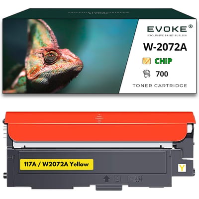 Evoke Compatibele Toner voor Hp W2072A 117A Geel 700 Pagina's Kleurenlaser 150A 150Nw 178Nw 178Nwg 179Fnw 179Fng 179Fwg