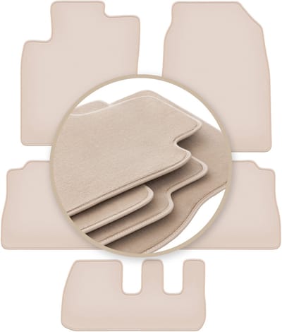 PREMIUM beige vloermatten voor: Chevrolet Captiva 7-zits 2006-2017
