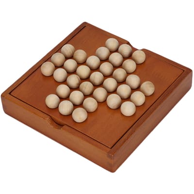 Schaakset Houten Reis Draagbaar Interessant Stressverlichting Schakstukken Bordspel voor Ouderen beige