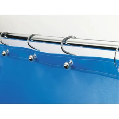 Spirella Douchegordijnringen – Set van 12 Stalen Douchegordijn Ringen – Chroomkleurig – Gordijnringen Douche 4 x 6 cm
