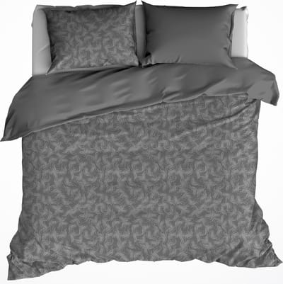 De Witte Lietaer Dekbedovertrek Katoen Flanel Alvaro - Lits Jumeaux - 240 x 220 cm - Grijs