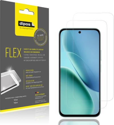 dipos – 2x Beschermfolie geschikt voor Vivo Y6m | 3D Full Cover Screenprotector | 100% Passend