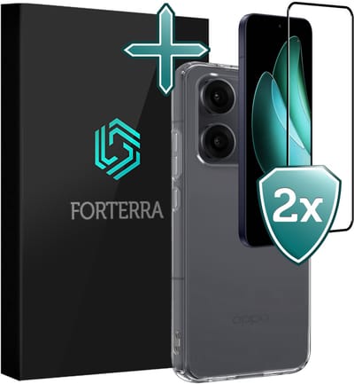 Hoesje Met 2x Screenprotector - Geschikt voor Oppo Reno 13 Pro - Sterk & Shockproof - Telefoon Hoes - Back Cover - Siliconen Case - Transparant