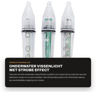 Dailygoods - Onderwater Vissenlicht met Strobe Effect, Set van 3