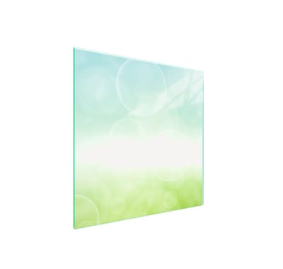 TMK ArtDeko Serie - Glazen Beschermplaat - 50x52 cm - Stokrozen - Snijplank