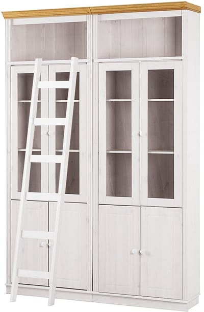 Anita- Boekenkast in klassiek landhuisdesign van grenenhoutJ WH