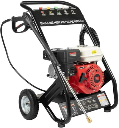 DIMICO - Hogedrukreiniger benzine - Hogedrukspuit - Pressure washer - 170-190 bar - Krachtige 7,5PK motor - Zonder stroompunt
