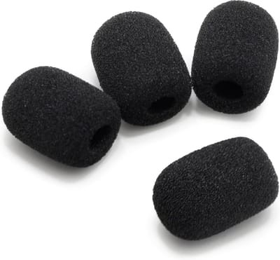 Microfoon Covers - Schuim Kussentjes - Geluid Verbeteren - Zachte Demping - 4 Stuks 20mm - Zwart