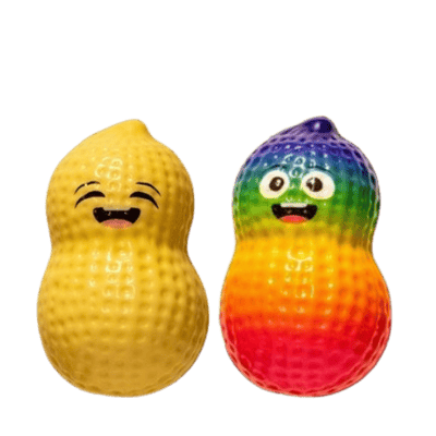 Squeeze Slow Rise XL Peanut Squishy Toy Assorted – 10 × 5,5 cm – 1 Stuk