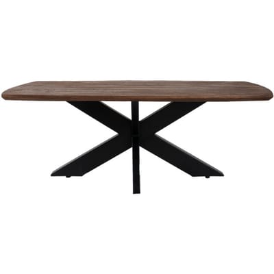 Eettafel Felix - Espresso Mangohout - 190 x 90 cm - Industrieel - Rechthoek - 4 tot 6 personen - Keukentafel