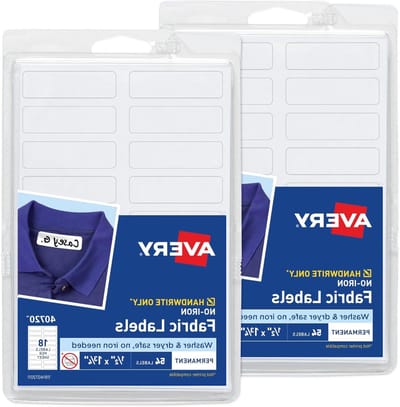 Stof Labels - Kleding Labels - Zonder Strijken - Waterbestendig - 108 Stuks - Mat Wit
