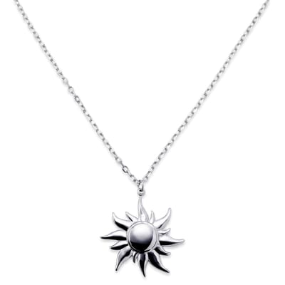 Pearlmania | Solar Burst ketting met hanger van roestvrij staal