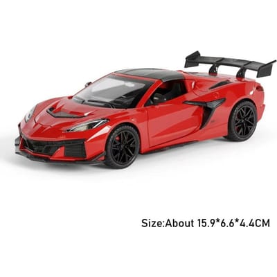 1:32 Schaal C8 Zr1X C2 Model Speelgoedauto Metaal Diecast Deuren Openen Superauto Achterwiel Pull Back Modellen Speelgoed Prachtige Geschenken