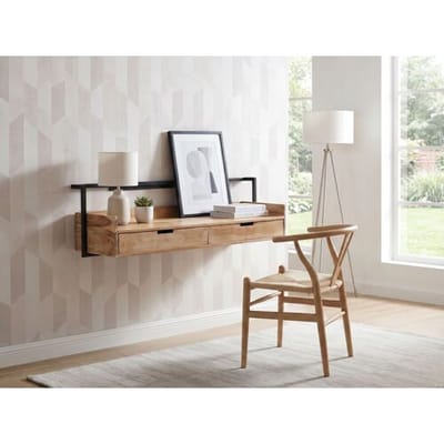 Bureau acaciahout 120 cm zwevend