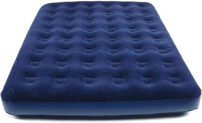 Velours Luchtbed - Opblaasbaar Matras - Logeren Thuis - Quick-Release Ventiel - 203 x 152 cm - Antraciet