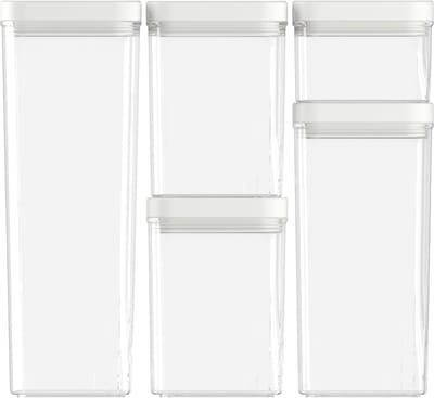 Curver Kara Voorraadbussen - Set 0,5L + 2x1,2L + 1,8L + 2,4L - Wit