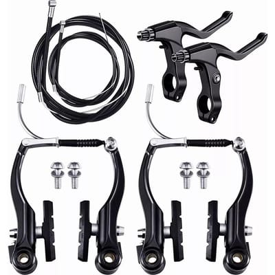 Fiets Voor Achter V-Brake Set Aluminiumlegering Mountain Racefiets V-Brake Set Rijaccessoires Zwart black