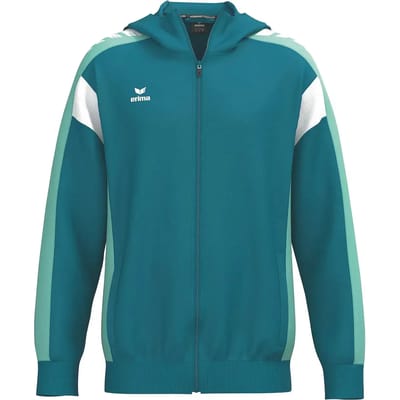 Erima Celebrate 125 Trainingsjack Met Capuchon Kinderen - Tahitian Blue / Mintgroen | Maat: 116