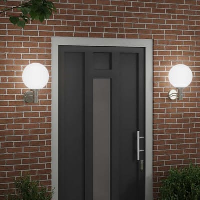 vidaXL Buiten Wandlamp 2 st Zilver 28 x 25 x 38 cm