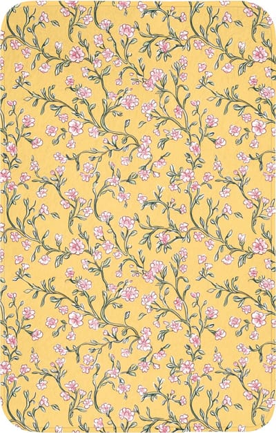 WC mat 50x80 cm - Antislip - Bloemen - Motief - Geel - Toiletmat - Vloermat - Douchemat - Toilet tapijt - Toiletmatten
