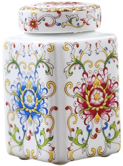 Geëmailleerde vierkante pot-Urn Hond Kat Vogel – Urne – Keramiek – Urnen – Urn Voor Dieren – Urn Hond Overleden – Urn Kat – 200 ML –Belle's product-Belle's product