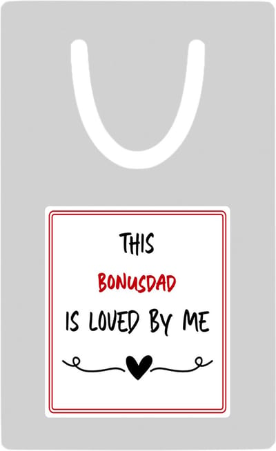 Hacebo® - this bonusdad is loved by me metalen boekenlegger - Papa - iemand die houdt van zijn bonusvader - vader cadeautjes - vaderdag - verjaardag - geschenk - kado Bladwijzer boekenleggers - 7.6 cm x 5cm