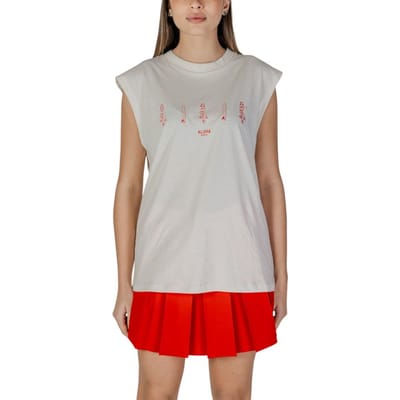 Replay Crème Katoenen Mouwloze T-shirts