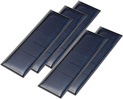 Set van 5 Mini Zonnepanelen 5.5V 60mA voor DIY Projecten en Klein Stroomverbruik