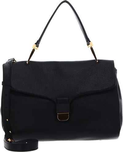 COCCINELLE Leren Schoudertas Soft Handbag Noir Zwart