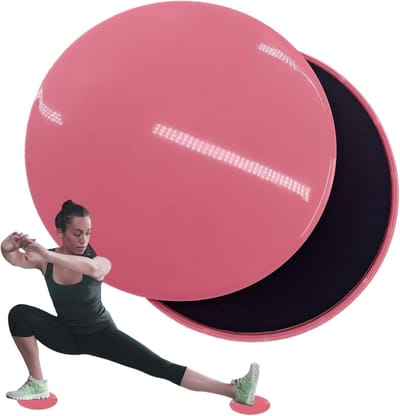 Glijplaten Set - Oefen Schijven - Core Training - Dubbelzijdig Gebruik - 2 Stuks - Roze