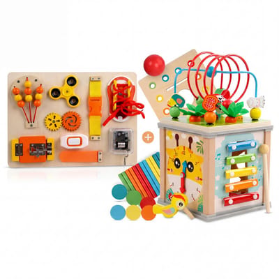 Montessori Busy Board – Activiteiten Kubus 10 in 1 – Educatief Speelgoed – Montessori Set