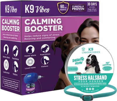 Calming booster pakket hond - Feromonen verdamper - Feromonen halsband - Bij Angst/Agressie - Kalmerend en geruststellend - Voor honden - Wetenschappelijk bewezen