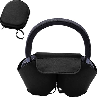 Case geschikt voor AirPods Max - Zwart - Set - Cover - Hoesje - Volledige Bescherming - Stevig