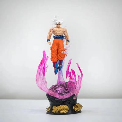 24cm PVC Beeldje Dragon Ball Z Goku Ultra Instinct Figuur Ultra Instinto Goku Figuren Collectie Model Speelgoed Cadeaus pink