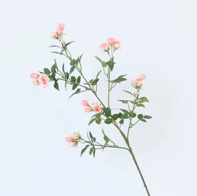 Steelbloem - kunstbloem 65 cm met 6 zijtakken kleine roosjes zacht roze