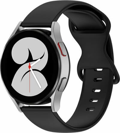 By Qubix - Geschikt voor Garmin bandje - Geschikt voor Garmin Vivoactive 4 / 4L - Solid color sportband - Zwart - Smartwatch bandje 22mm